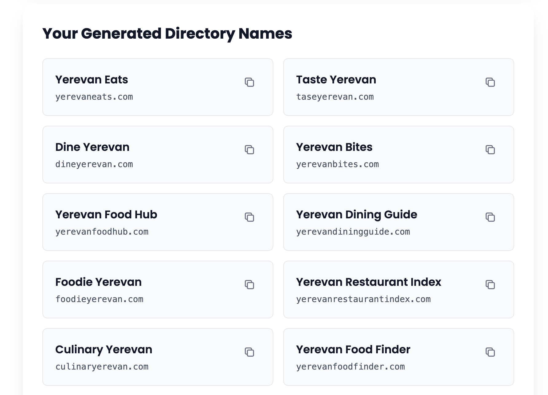 AI Directory Name Generator - Screenshot 2 preview
