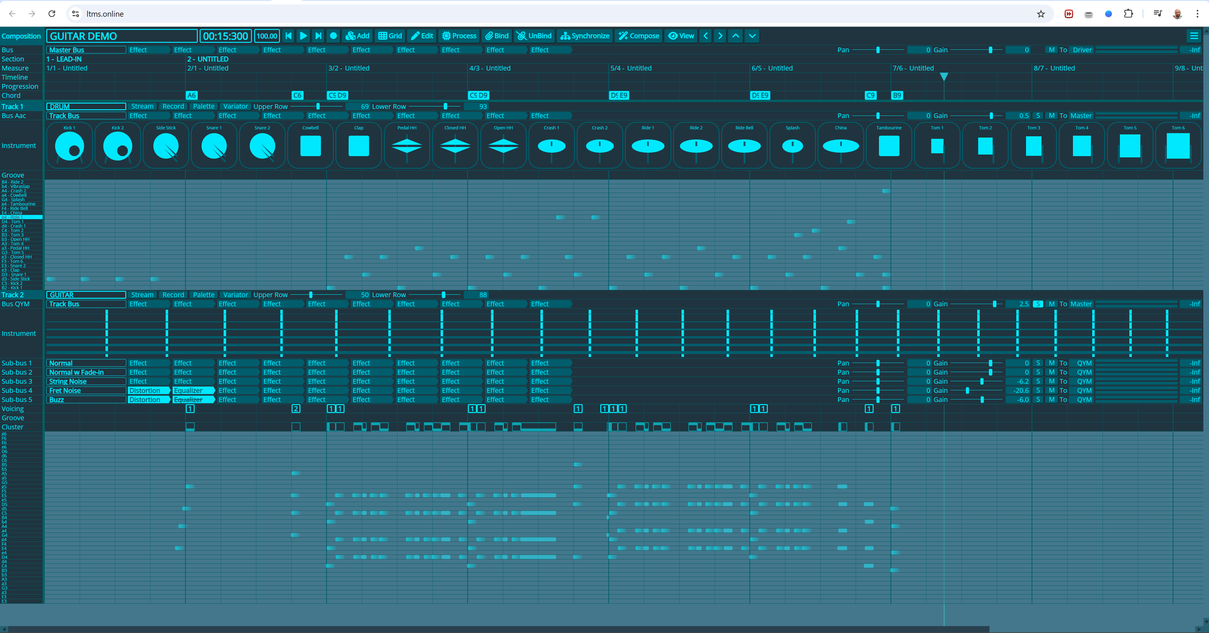 LTM - Ultimate Arranger & Daw - 브라우저의 배열, 가상 악기 및 자동 복합기 미디어 4