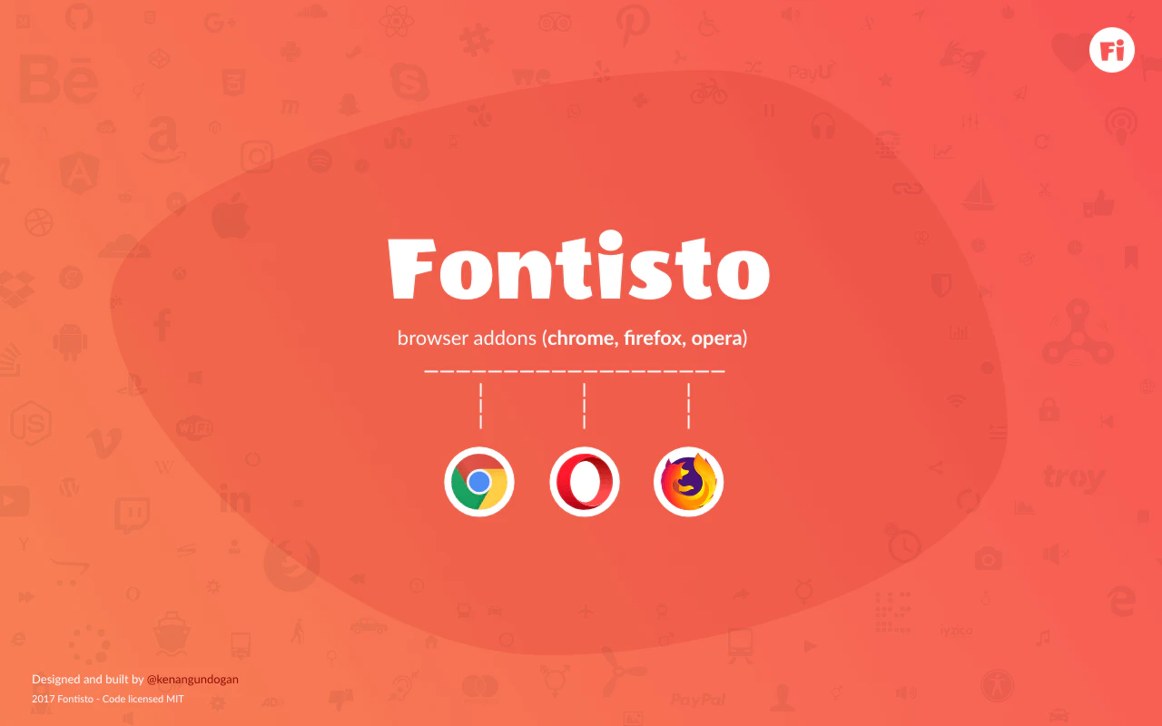 Fontisto browser add ons (extensions)