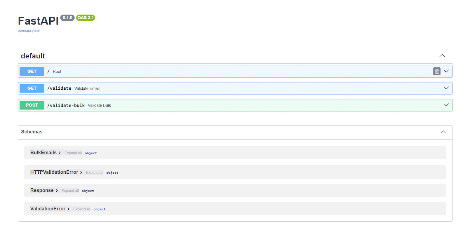 Email Validator API screenshot 2