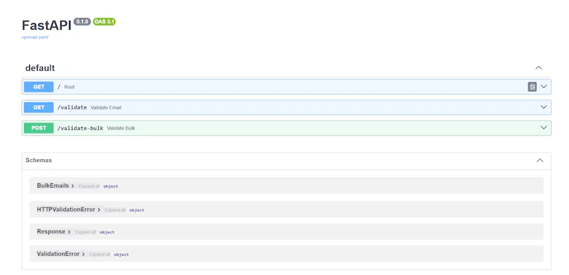 Email Validator API screenshot 2