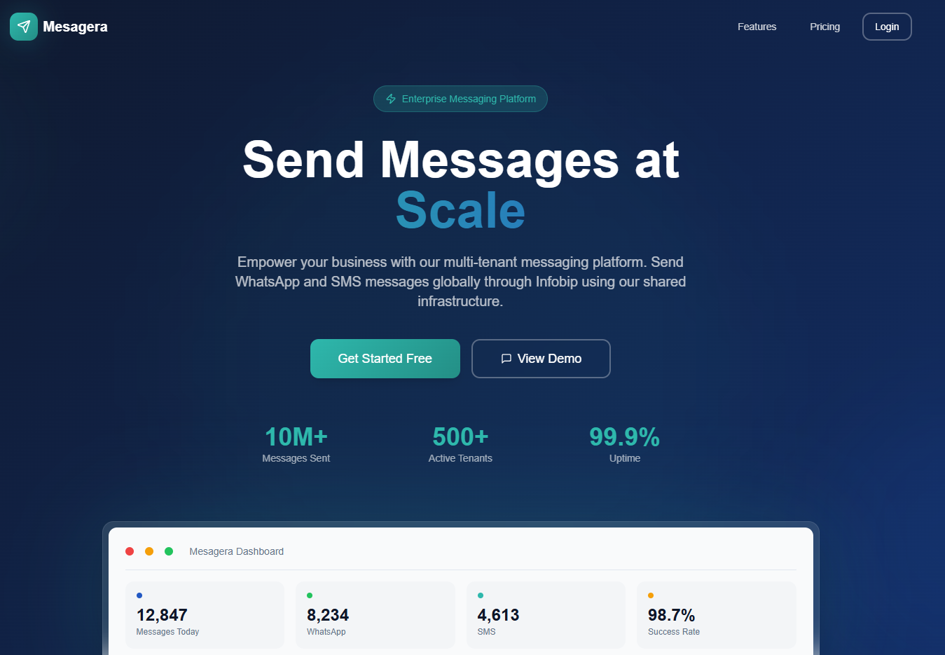 Mesagera - Product Hunt launch logo and brand identity