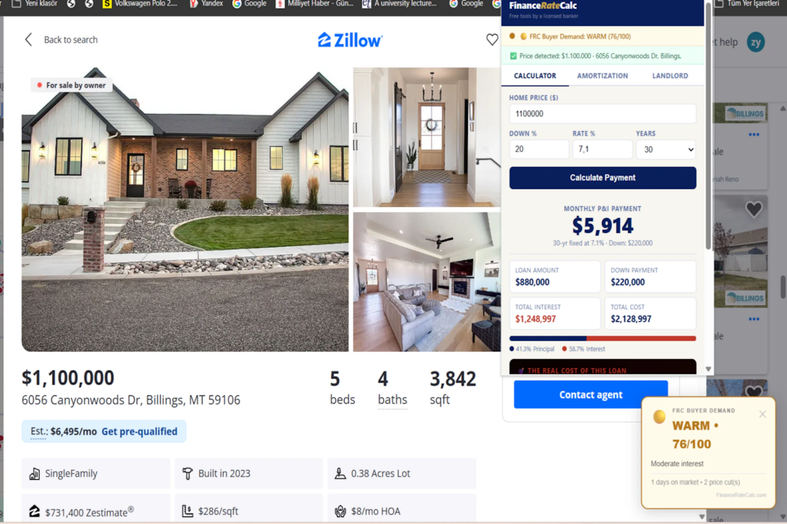 FRC Buyer Demand Score  Zillow Extension screenshot 1