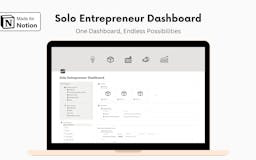 Solo Entrepreneur Dashboard for Notion media 2