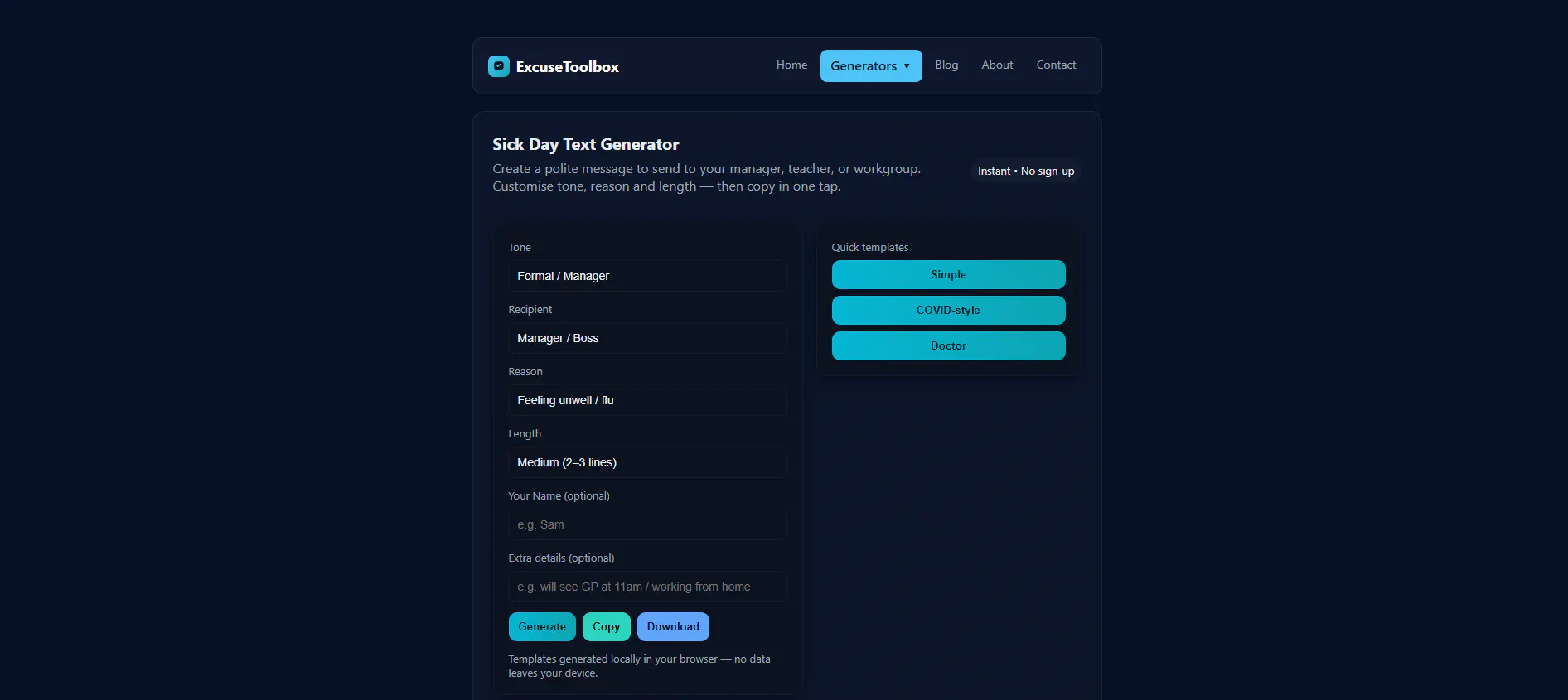 ExcuseToolbox gallery image