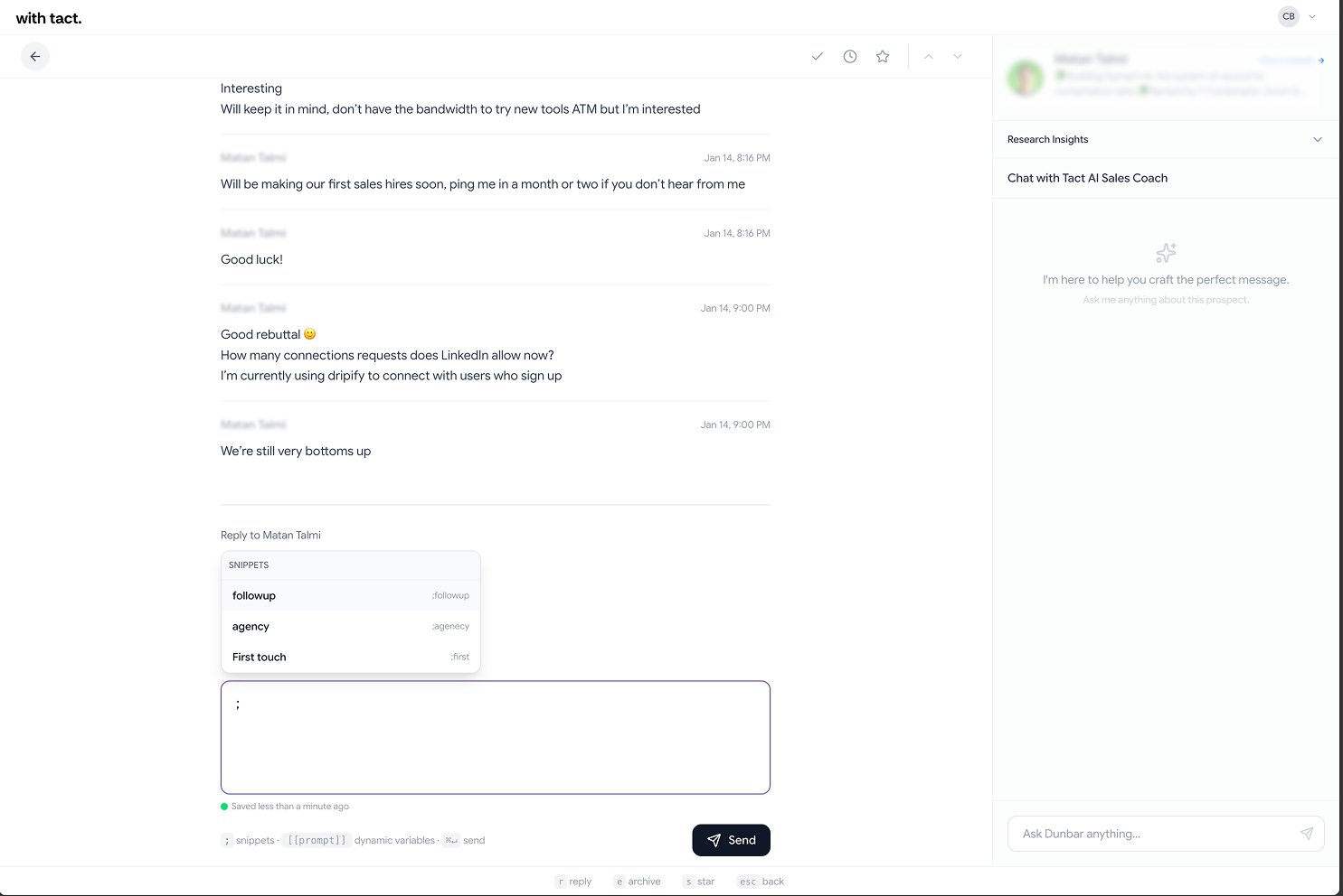 With Tact - Screenshot 3 showing product features and functionality