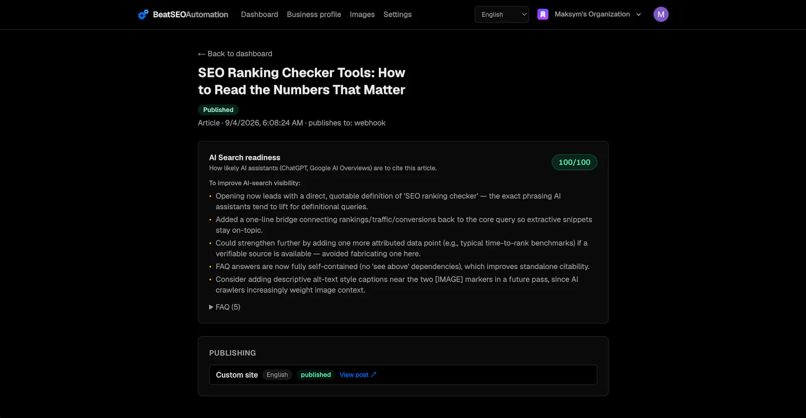 BeatSEOAutomation screenshot 3