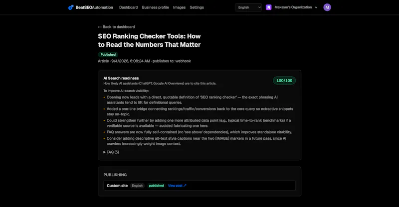 BeatSEOAutomation screenshot 3