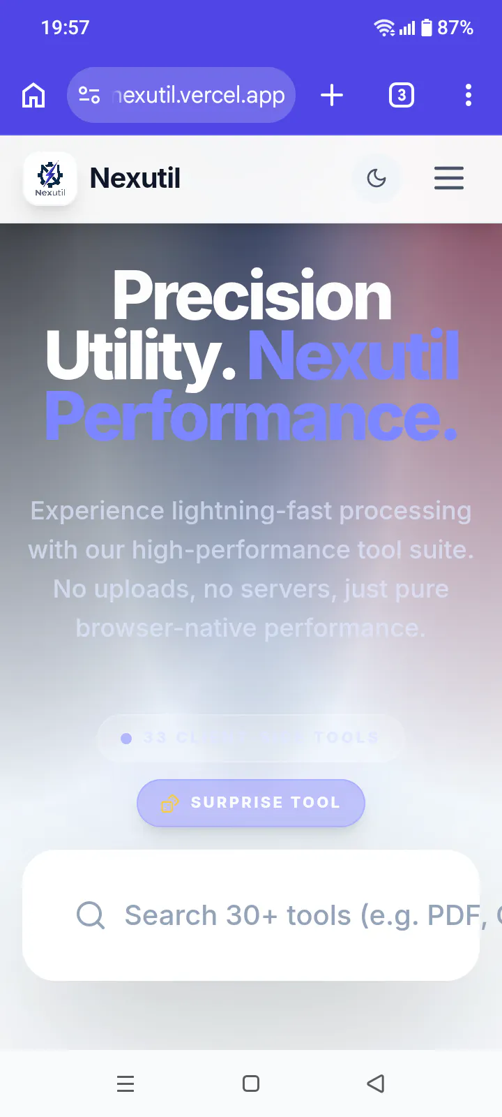 Nexutil screenshot