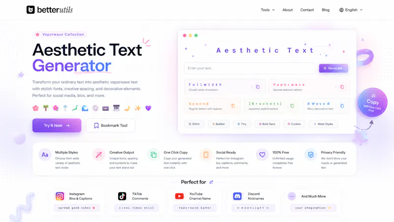 Aesthetic Text Generator screenshot 1