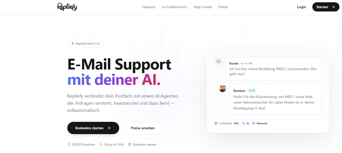Repliefy - Email AI Agent gallery image