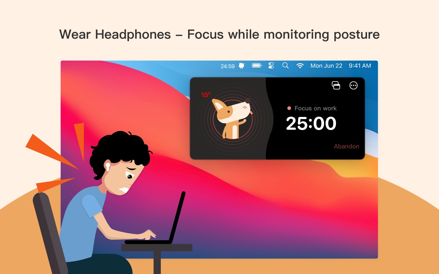 Pomo für macos - Bleiben Sie konzentriert und verbessern Sie Ihre Haltung Medien 2