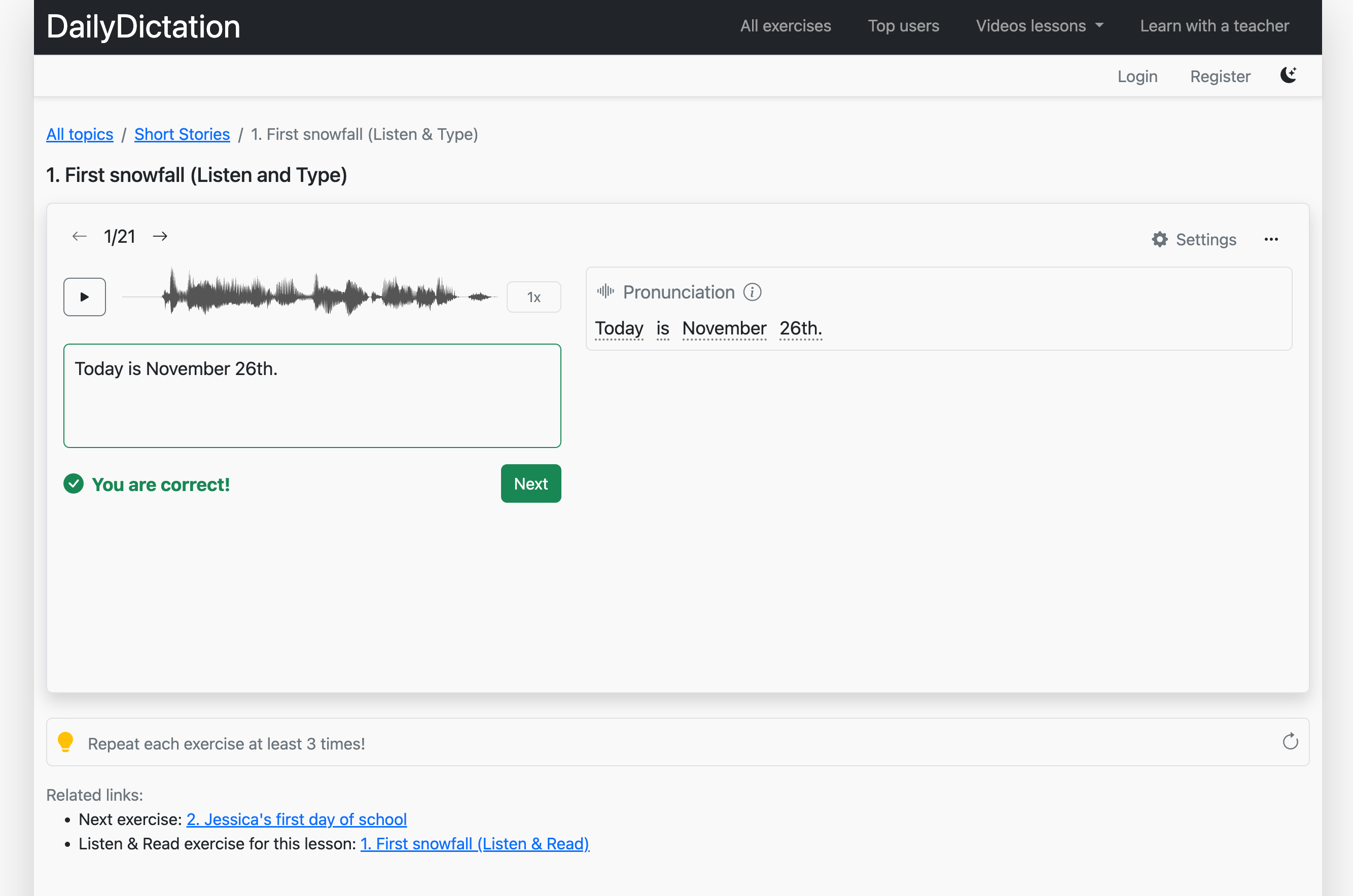 DailyDictation media 2