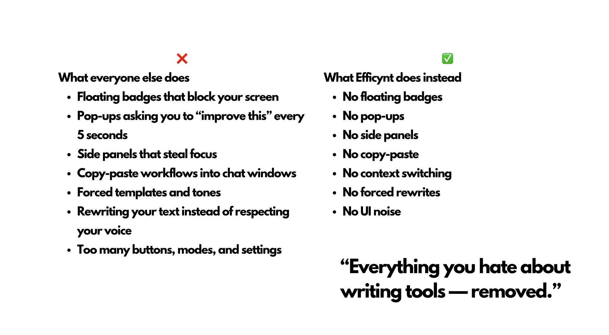 Efficynt - Screenshot 3 showing product features and functionality
