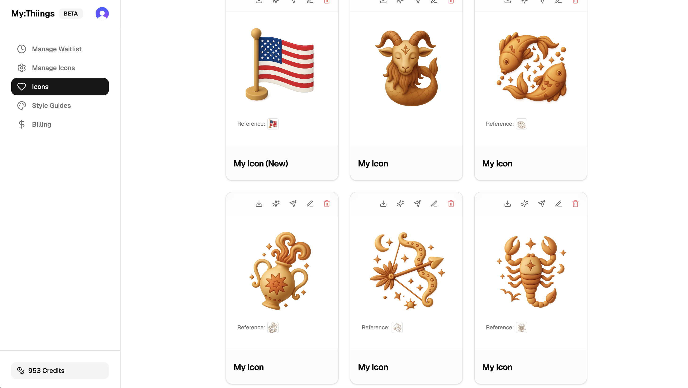 Mídia 5 de MY: Coisas - Eleve sua marca com uma coleção de ícones personalizada.