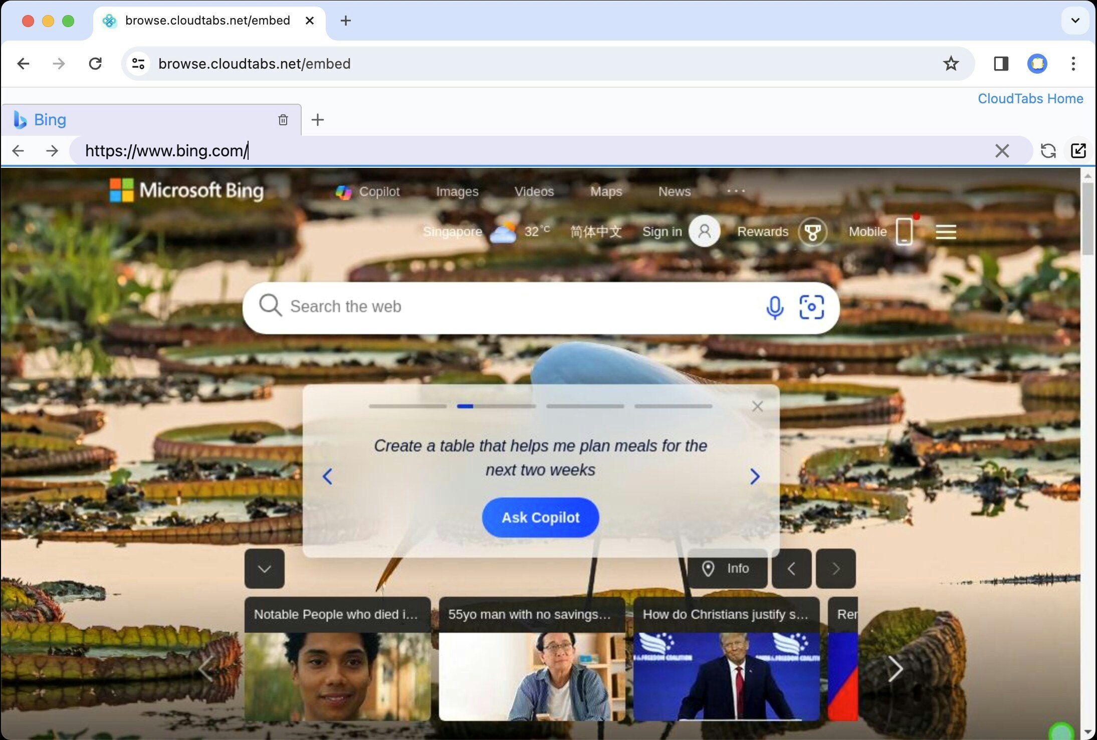 وسائط CloudTabs - متصفح في جهاز كمبيوتر في متصفحك 3