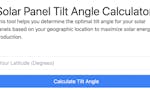 Solar Panel Tilt Angle Calculator image