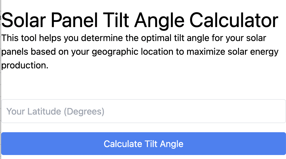 Zonnepaneel kantelhoekcalculator - Bepaal de optimale kantelhoek voor uw zonnepanelen. media 1