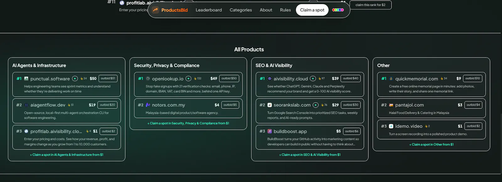 ProductsBid screenshot 3