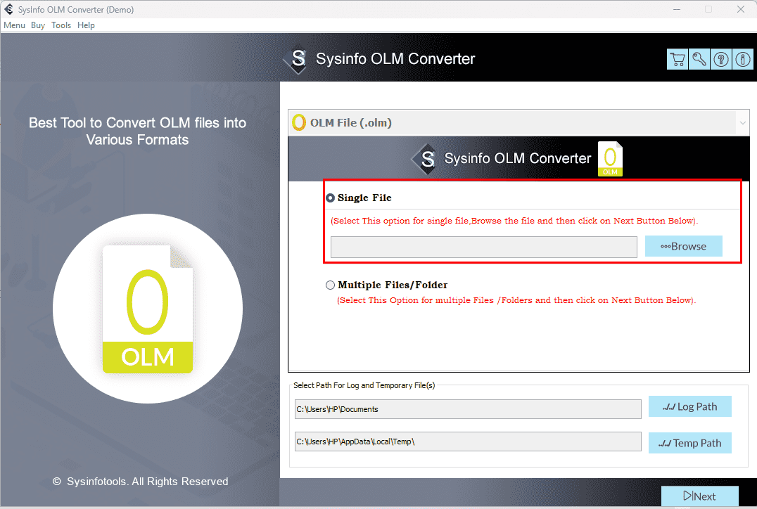 Sysinfo OLM에서 Office 365 마이그레이션 도구 - OLM에서 Office 365 마이그레이션 도구 OLM을 Office 365로 마이그레이션합니다. 미디어 1