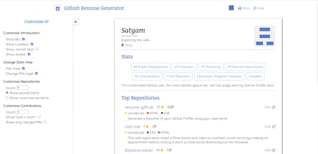 Github Resume Generator gallery image
