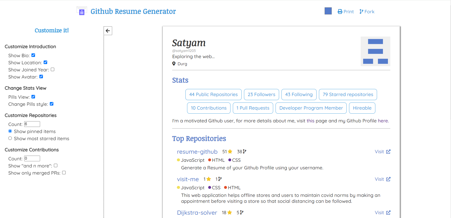 GitHub hervatten generator media 2
