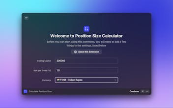 Raycast Position Size Calculator gallery image