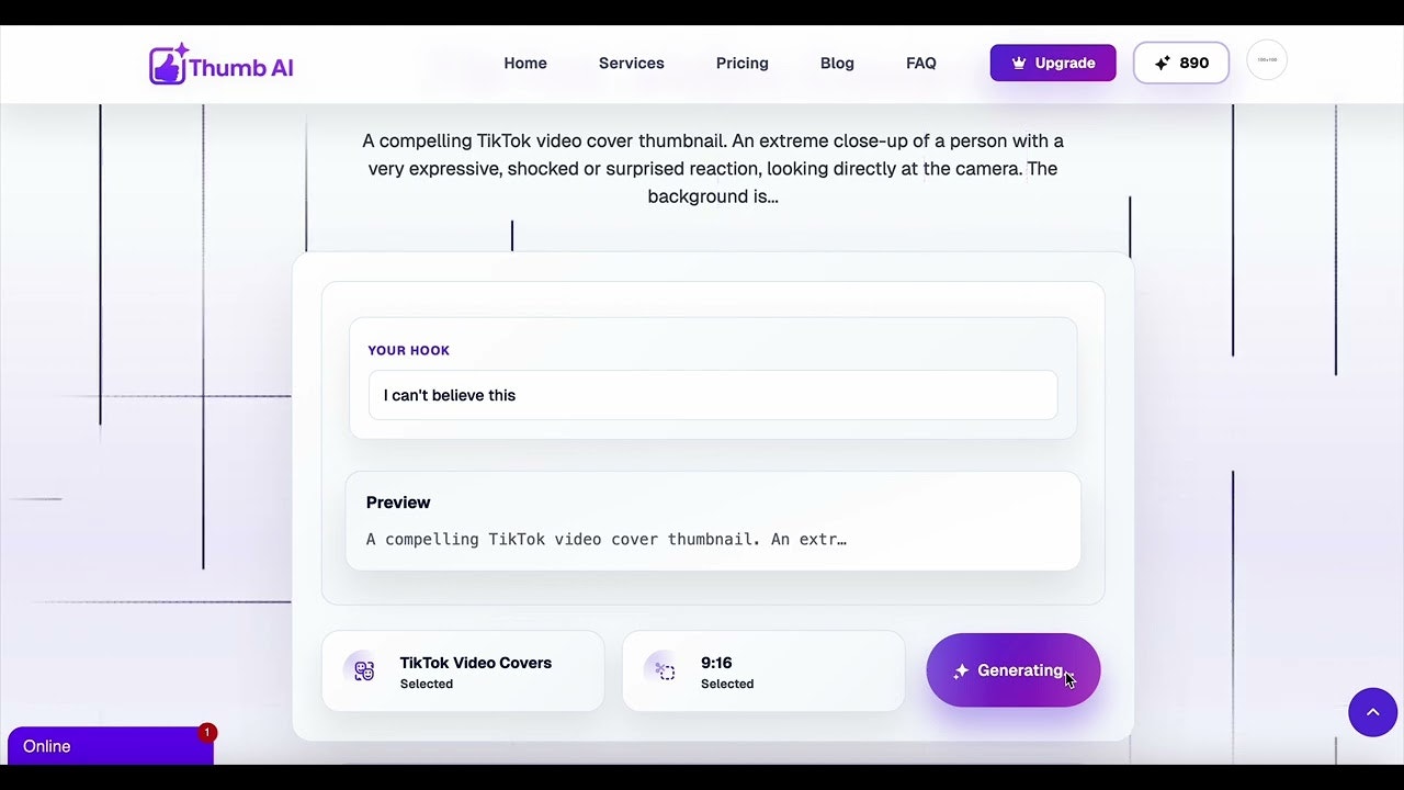 Thumb.onl: AI Thumbnails for Creators gallery image