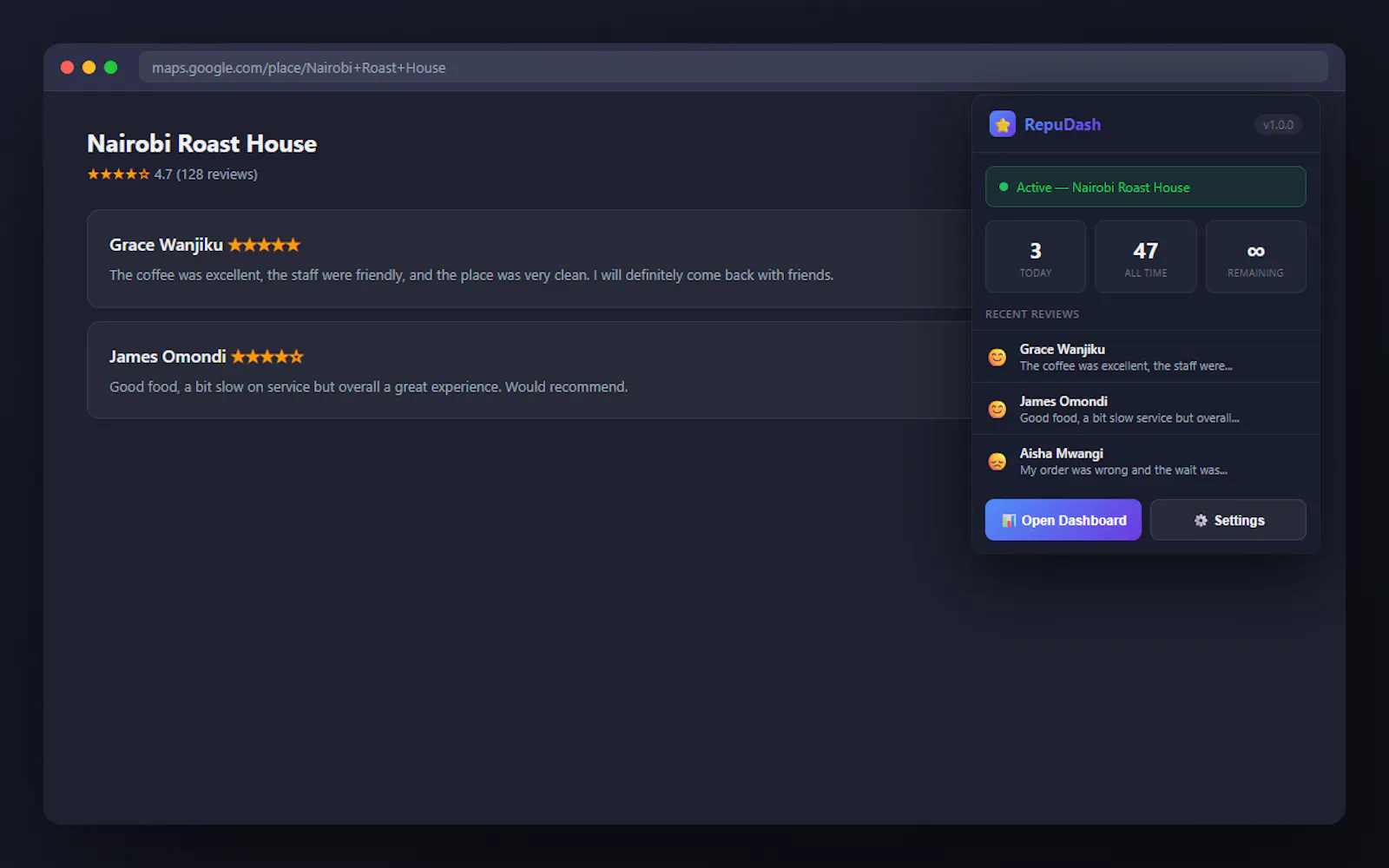 RepuDash screenshot 2