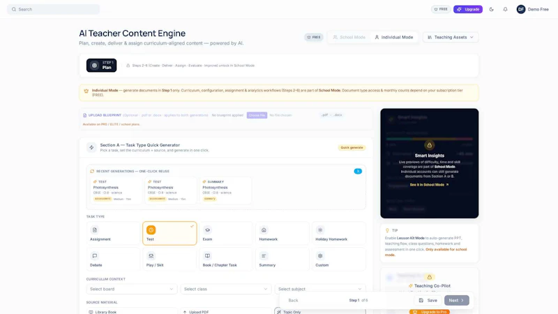 Student Intelligence Platform screenshot 2