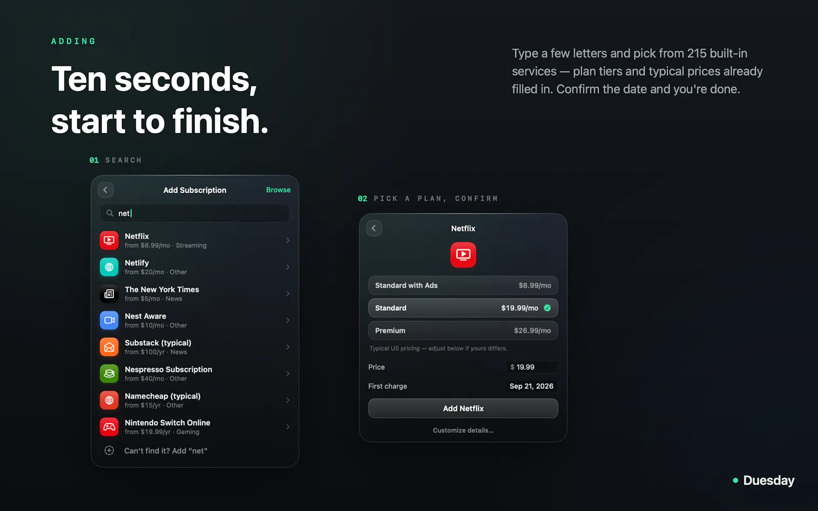 Duesday 2.0 for Mac, iPhone & iPad screenshot 2