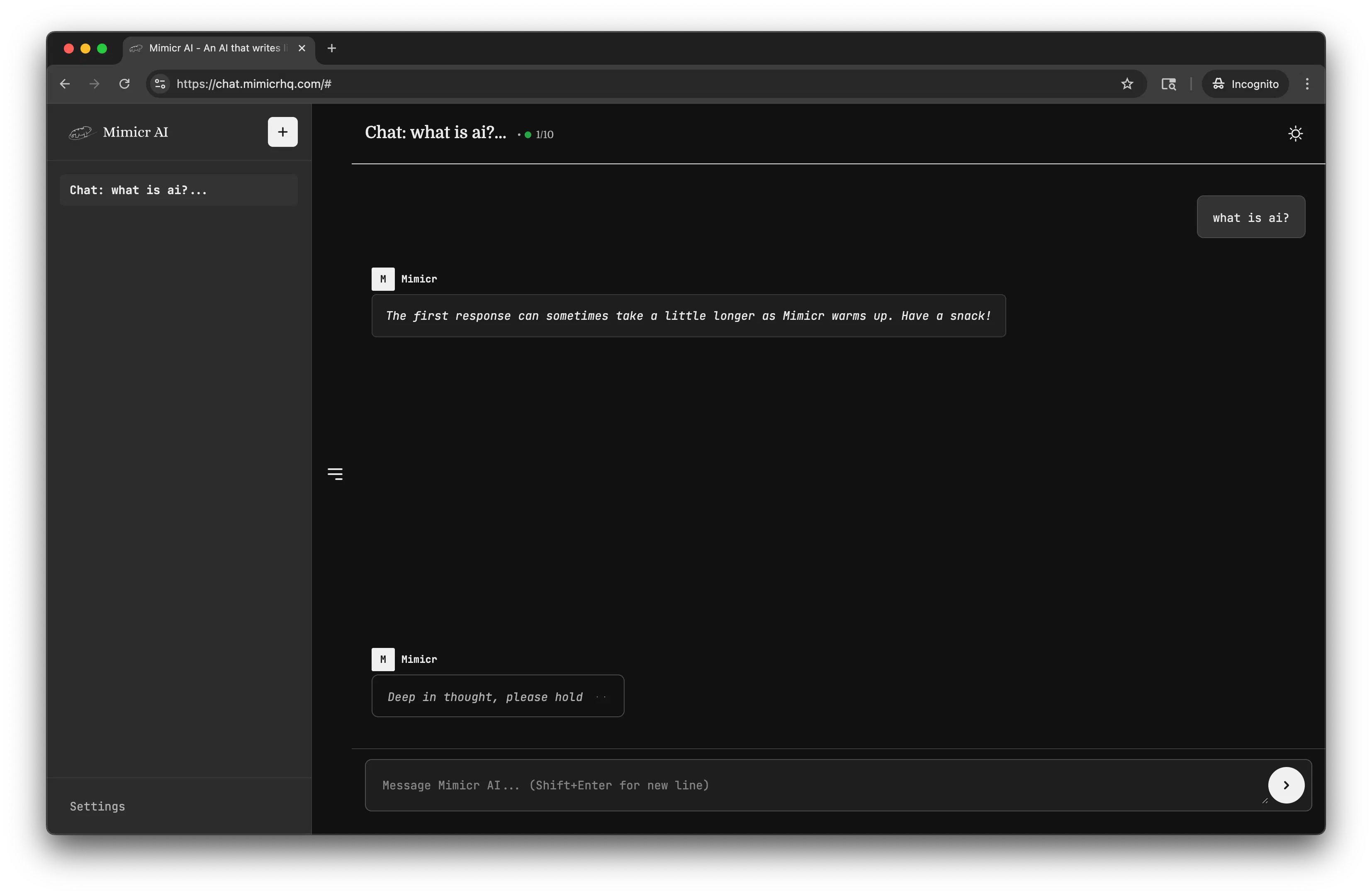 Mimicr AI gallery image