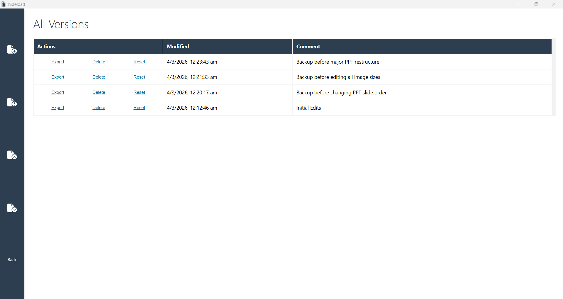 Hideload gallery image