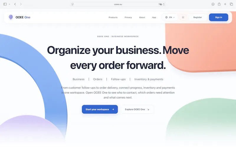 OOEE One – Business Workspace screenshot 2