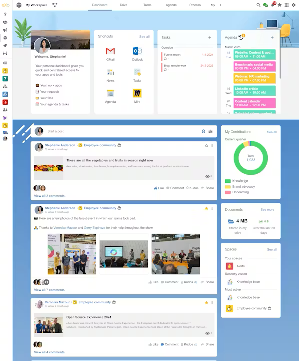 eXo Platform 7.1 - Screenshot 3 showing product features and functionality