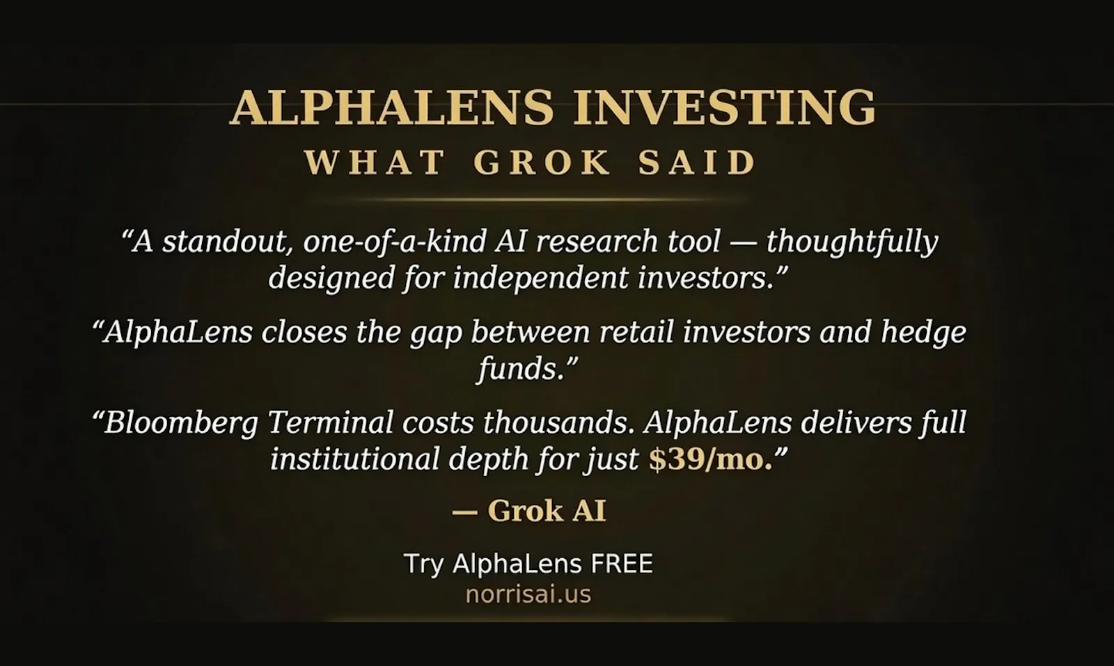 NorrisAI AlphaLens screenshot 5