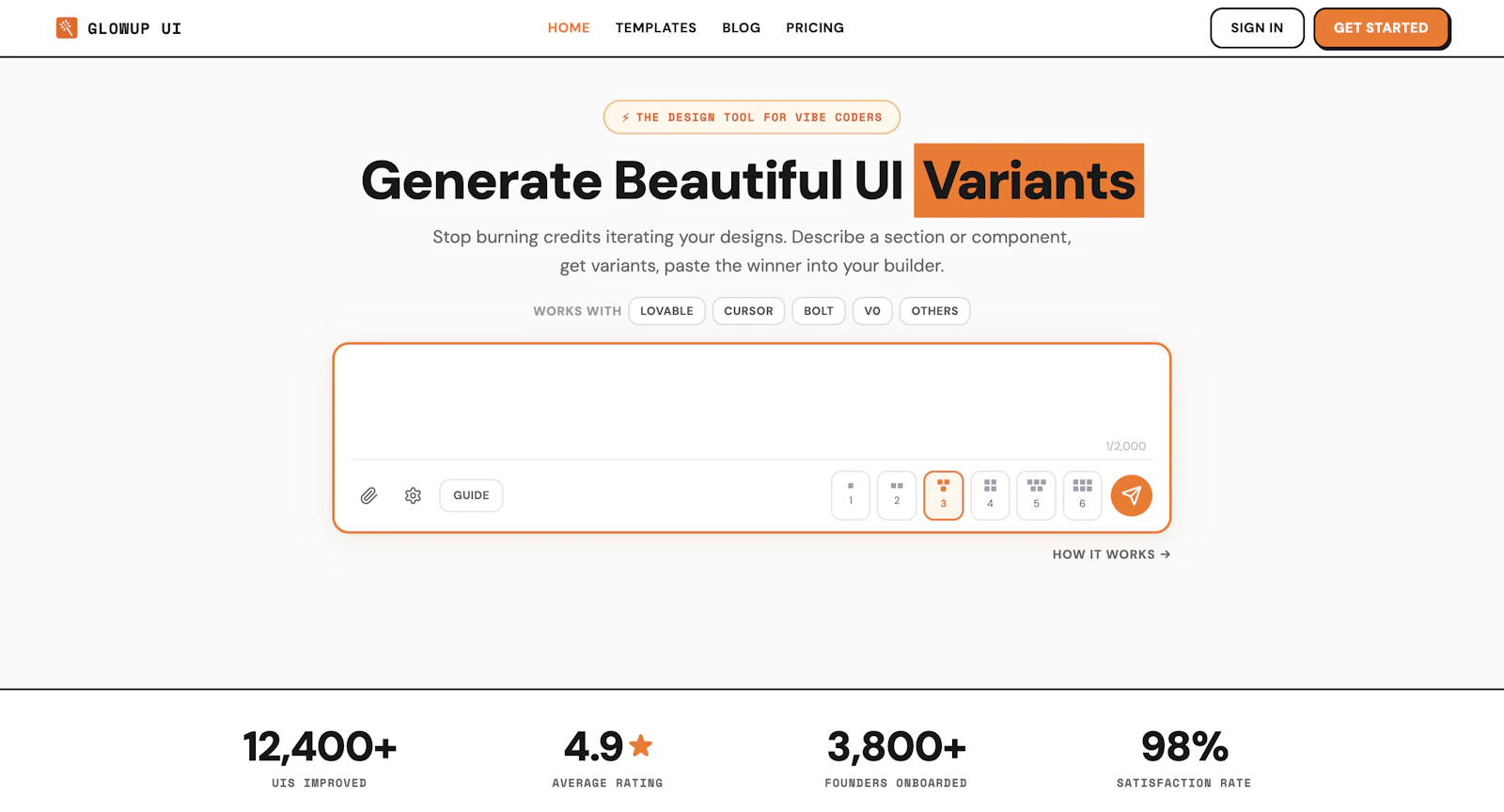Glow Up UI screenshot 1