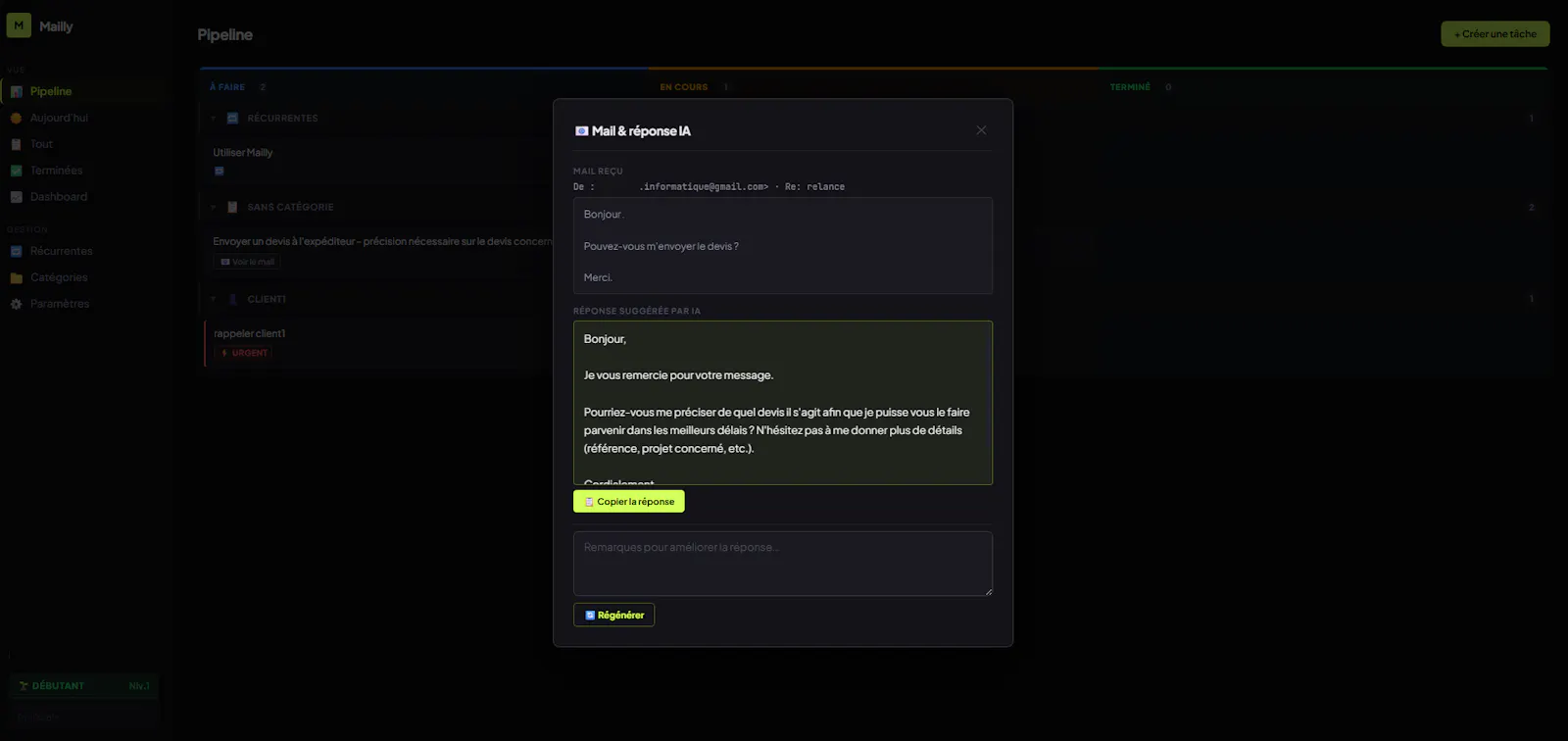 Mailly screenshot 3