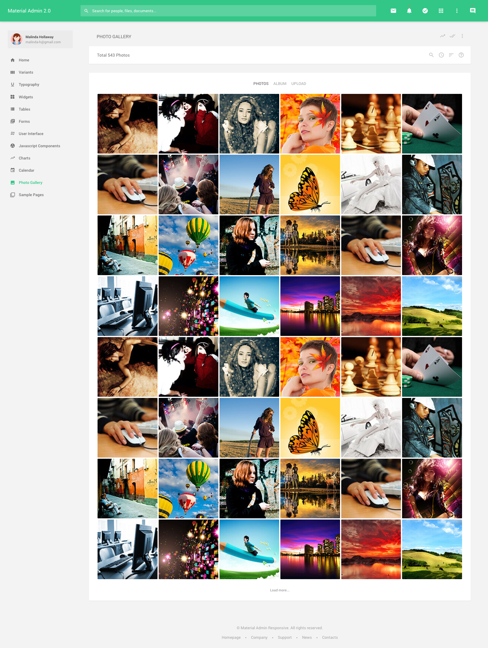 Material Admin 2.0 - Responsive admin template + Angular 4 gallery image