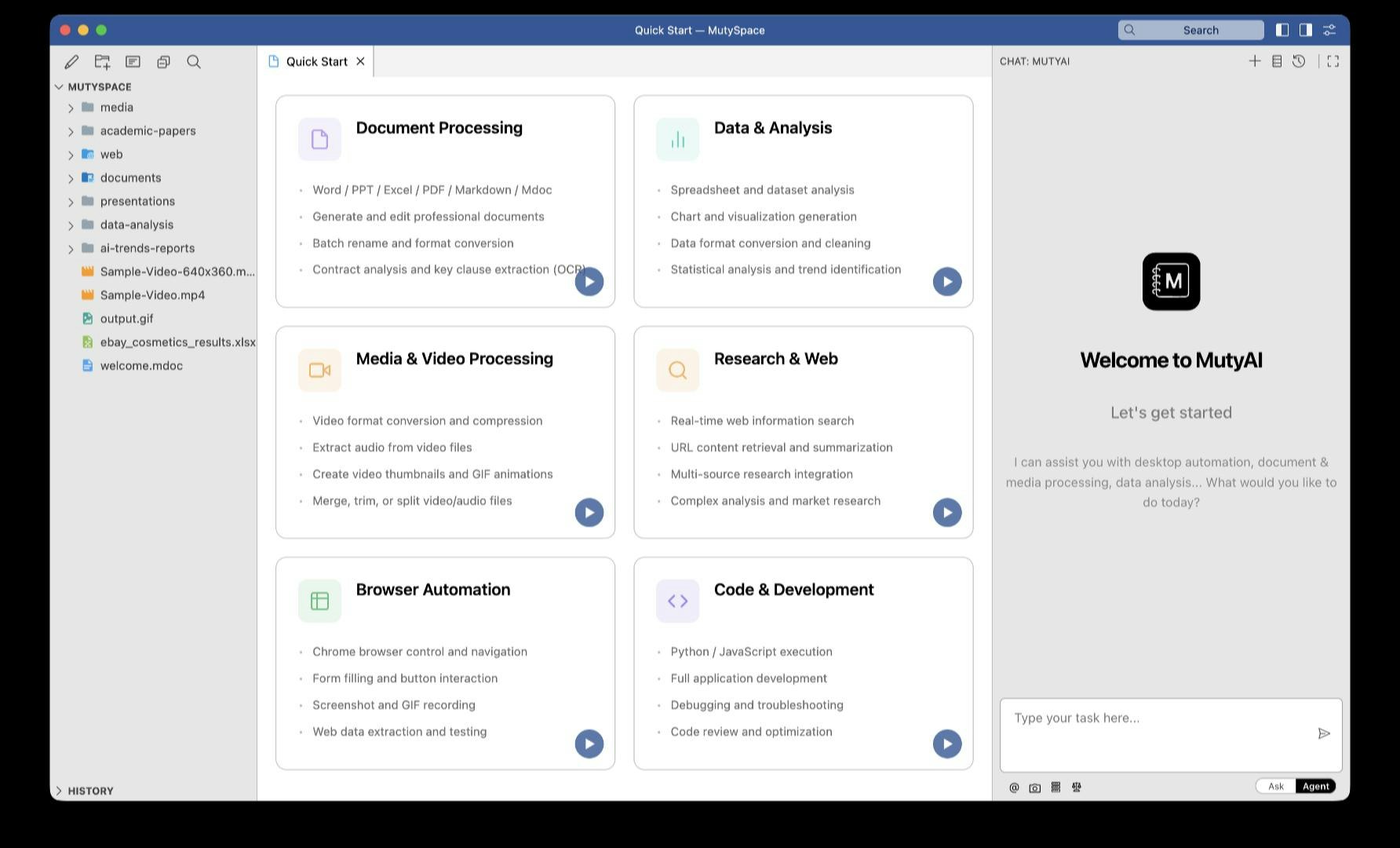MutyWork - Main product screenshot demonstrating key features and user interface
