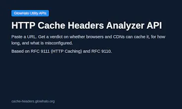 HTTP Cache Headers Analyzer API gallery image
