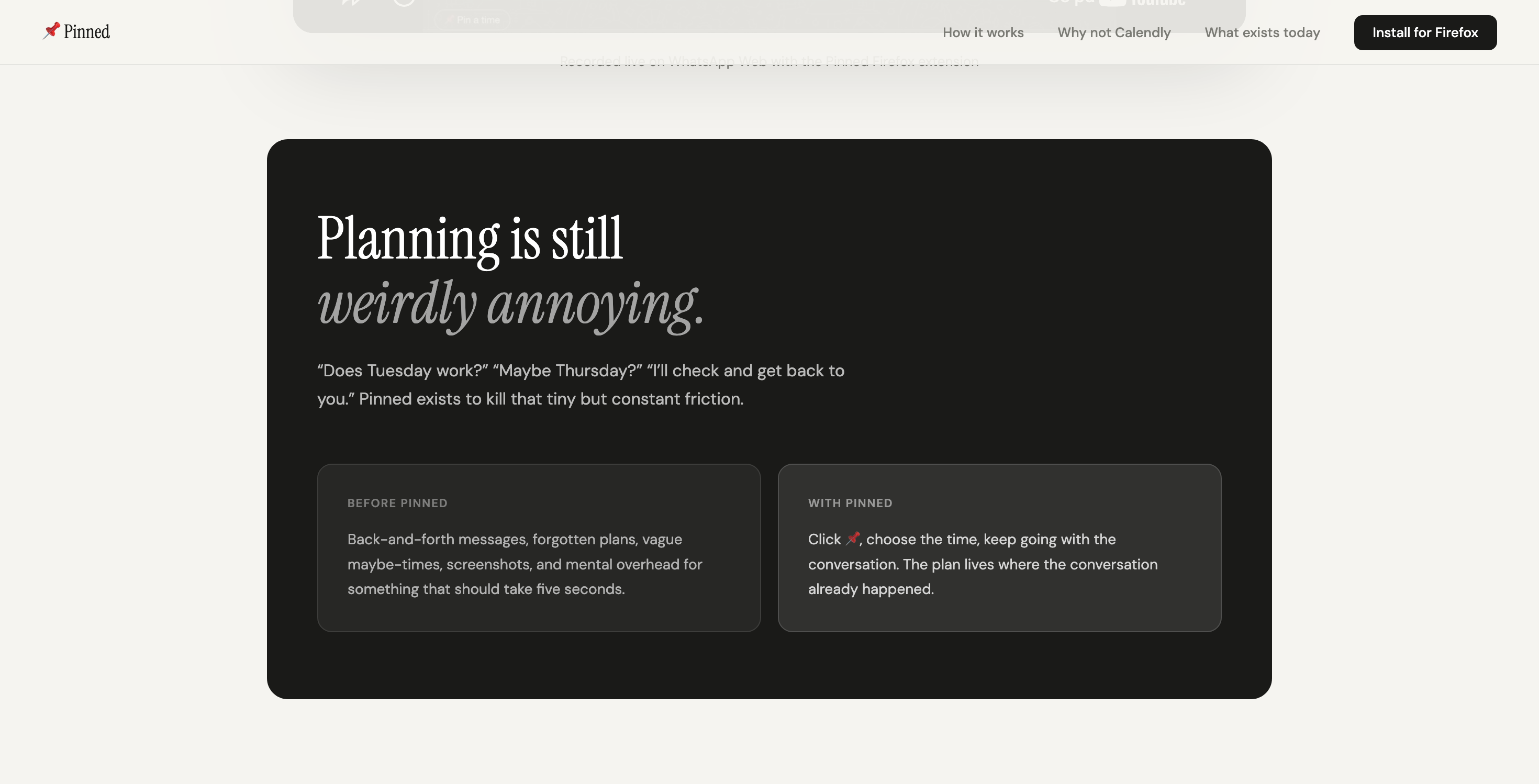 Pinned — Schedule inside chat gallery image