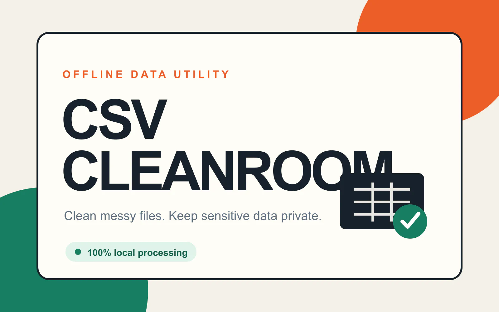 CSV Cleanroom