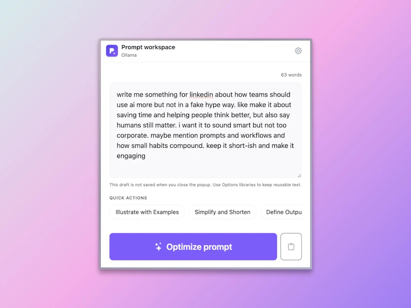 Prompt Optimizer screenshot 2