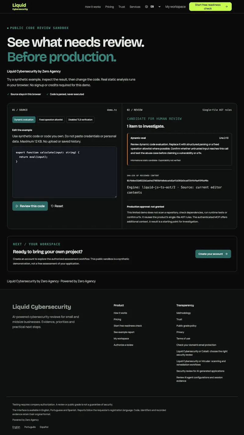 Liquid Cybersecurity by Zero Agency screenshot 3