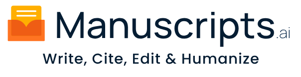 Manuscripts.ai - Main product screenshot demonstrating key features and user interface