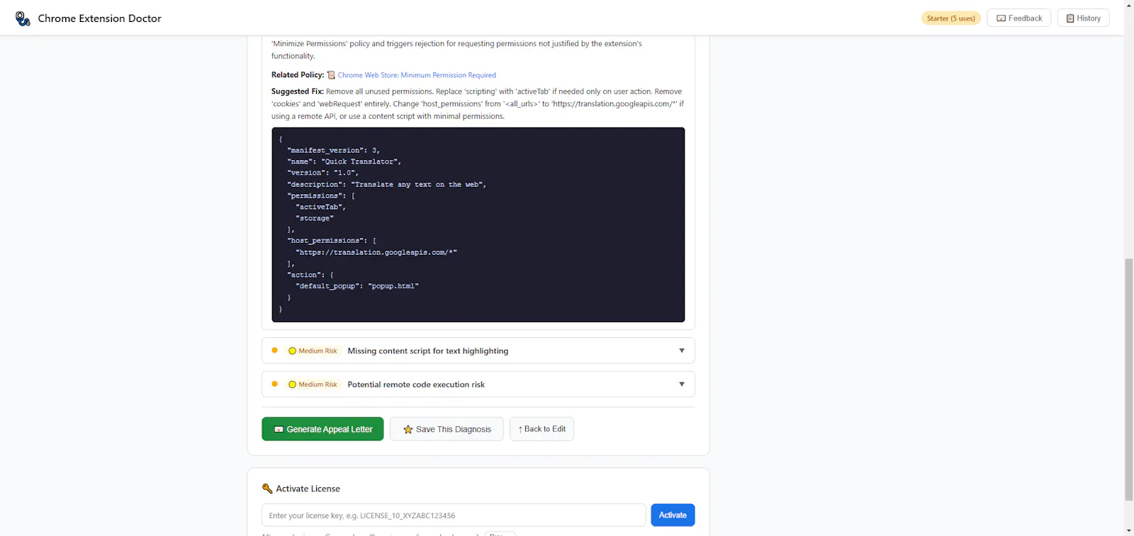 Chrome Extension Doctor screenshot 3