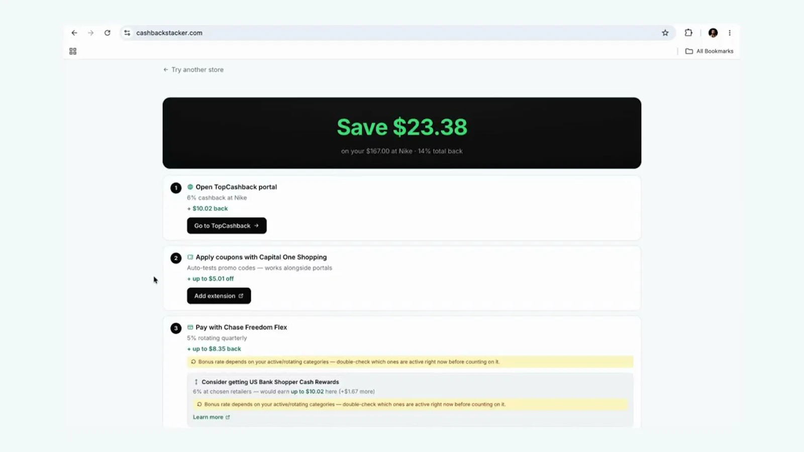 CashbackStacker screenshot 1 (video preview)