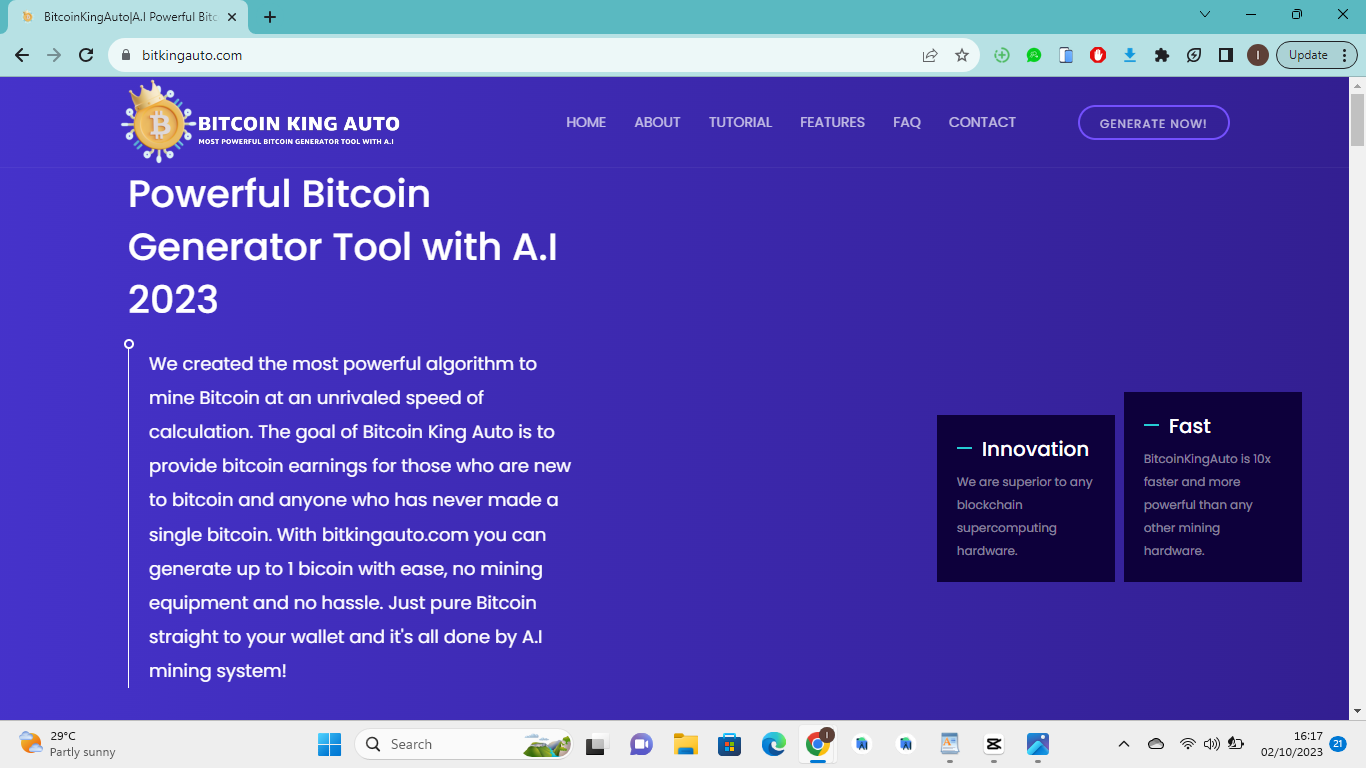 Bitcoin King Auto - Bitcoin -generator - Genereer echte bitcoins naar uw bitcoin -portemonnee -adres media 2