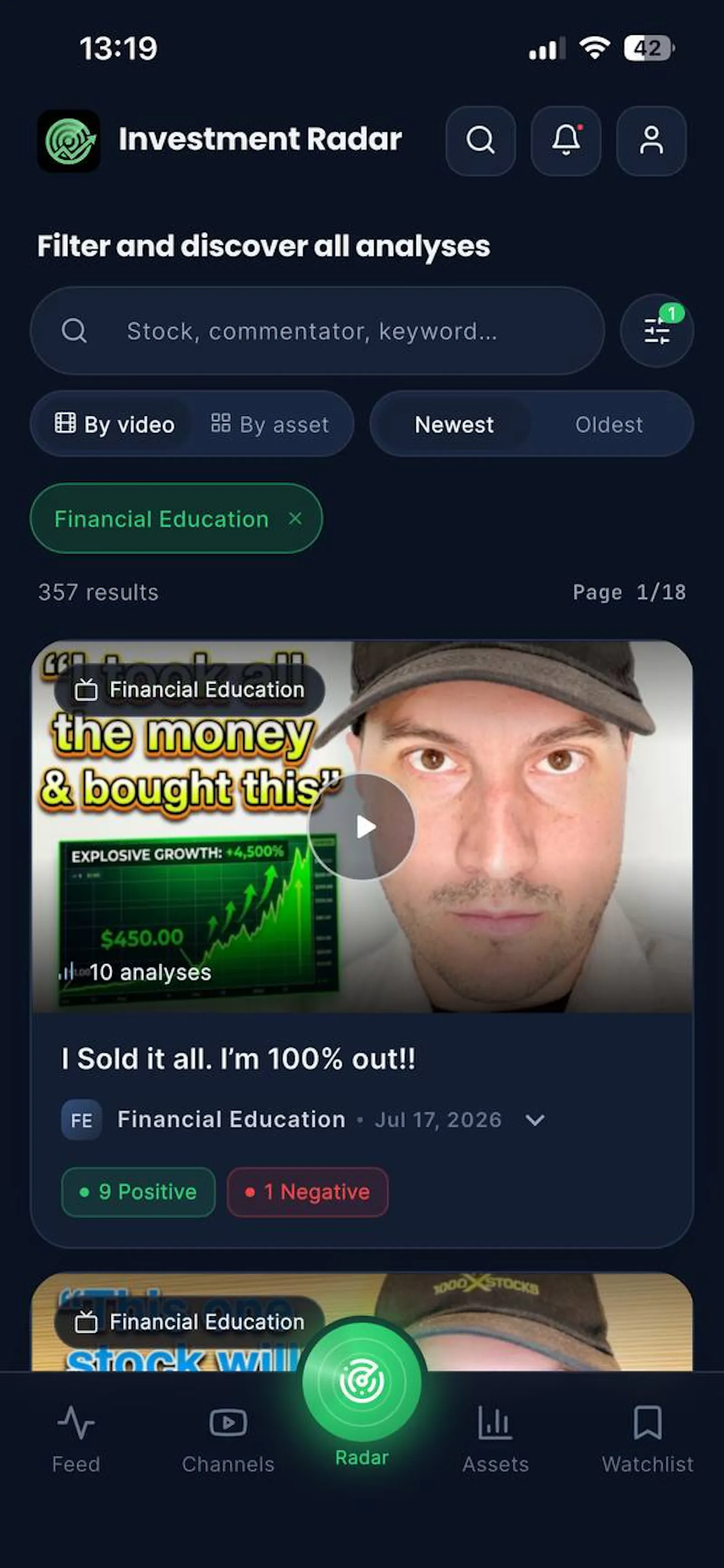 Investment Radar screenshot 2